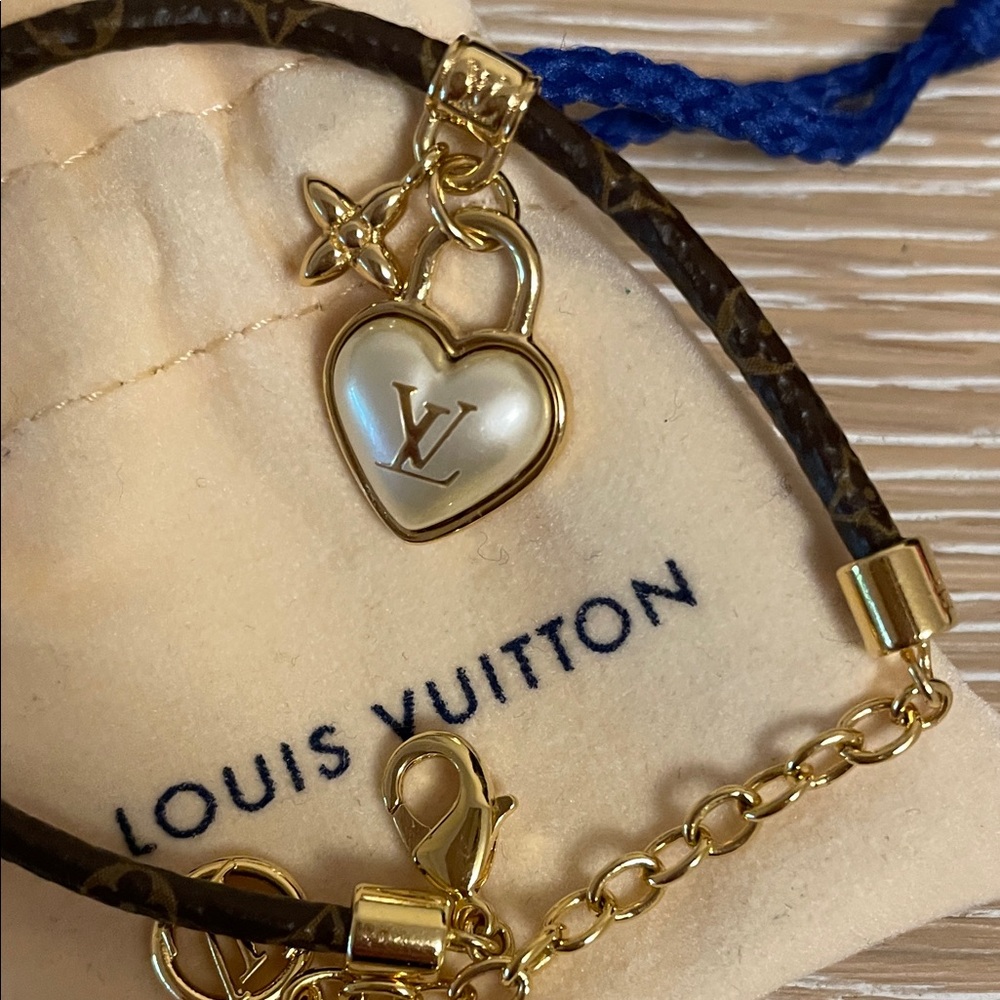Louis Vuitton Gold and Brown Charm Bracelet - Picture 2 of 3